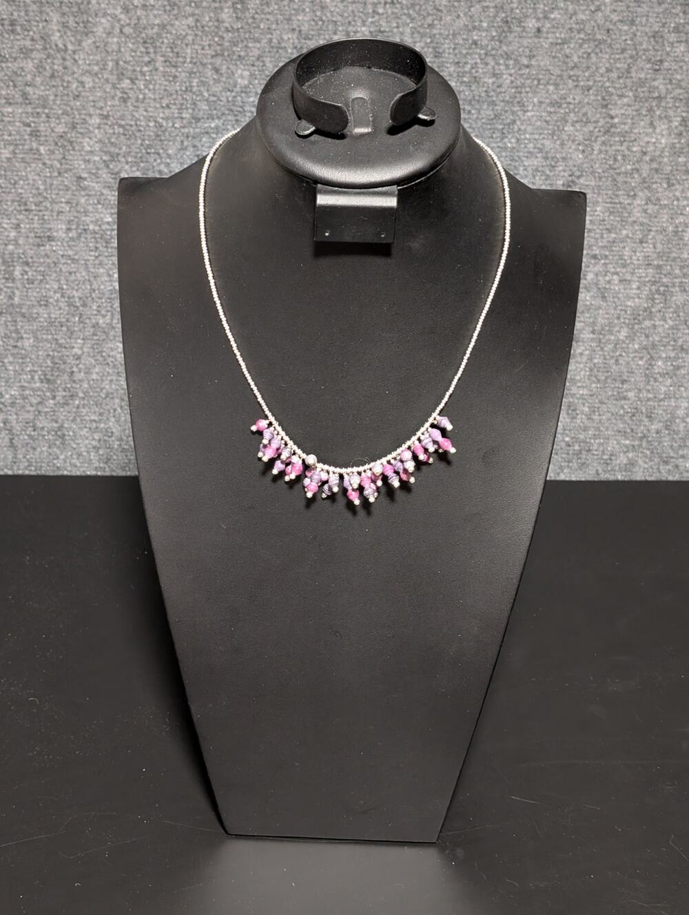 Bead For Life Silver Tone Necklace With Multicolored Beads Made In Uganda